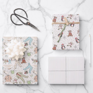 Hoja De Papel De Regalo Bebé de leche verde frío fuera del Baby Shower inv