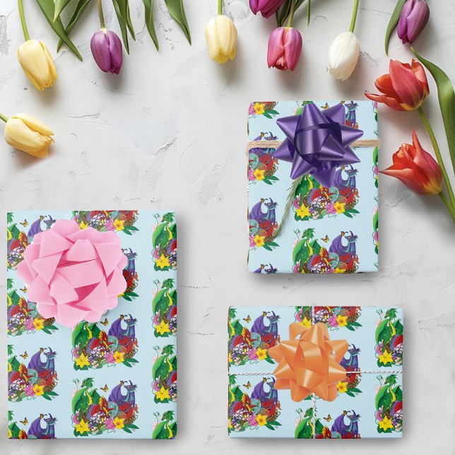 Hoja De Papel De Regalo Bebé Dragon Nest Fantasy (Subido por el creador)