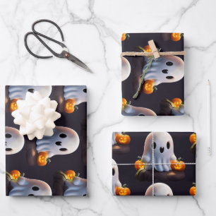 Hoja De Papel De Regalo Bebé Fantasma Típico personaje de Halloween