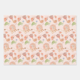 Hoja De Papel De Regalo Bebé Giraffe Watercolor Pintado a mano