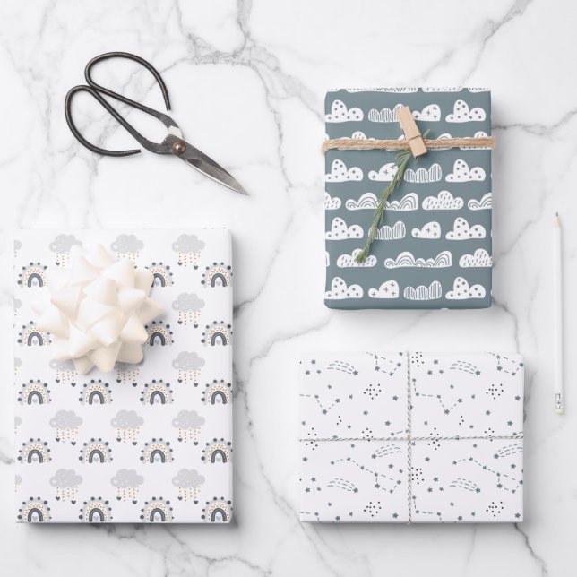 Hoja De Papel De Regalo Bebé neutral de género (Anverso)