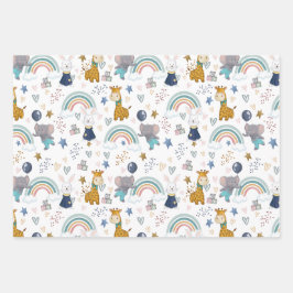 Hoja De Papel De Regalo Bebés de animales