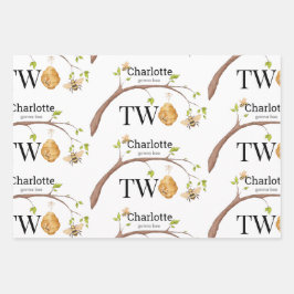 Hoja De Papel De Regalo Bee Turning Two Birthday Gift