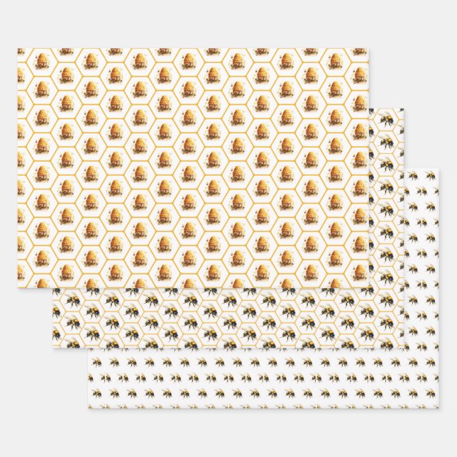 Hoja De Papel De Regalo Beehive (Set)