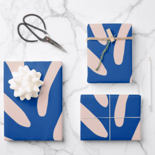 Hoja De Papel De Regalo Beige azul hoja