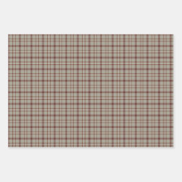 Hoja De Papel De Regalo Beige Brown Plaid Classic Pattern Rustic
