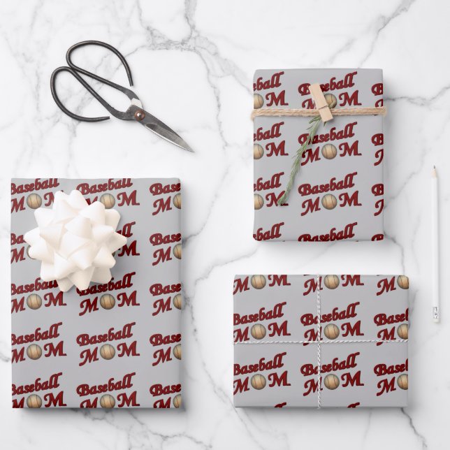 Hoja De Papel De Regalo Béisbol (Anverso)