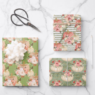 Hoja De Papel De Regalo Bella Bebé Verde Tía Calabazas Acuáticas