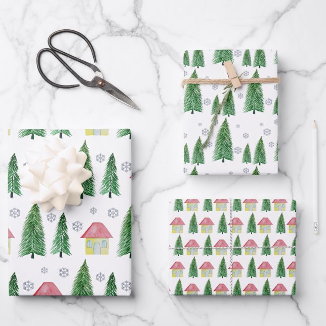 Hoja De Papel De Regalo Belleza del campo en vacaciones de invierno (Anverso)