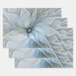 Hoja De Papel De Regalo Belleza elegante arte abstracto fractal flor moder