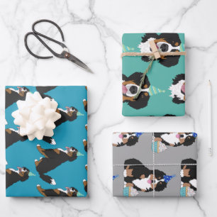 Hoja De Papel De Regalo Bernese Mountain Dog Birthday