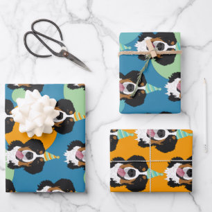 Hoja De Papel De Regalo Bernese Mountain Dog Birthday