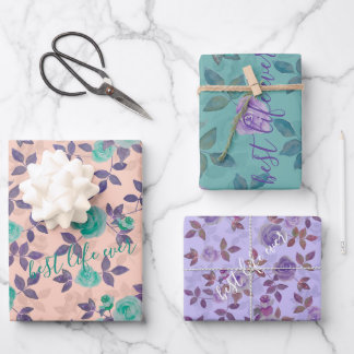 Hoja De Papel De Regalo Best life ever text Customize