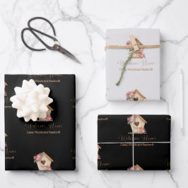 Hoja De Papel De Regalo Bienvenidos a casa de un editor personalizado en n