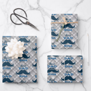 Hoja De Papel De Regalo Bigote del Mejor Papá del Mundo Día del Padre