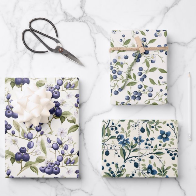 Hoja De Papel De Regalo Bilberry (Anverso)