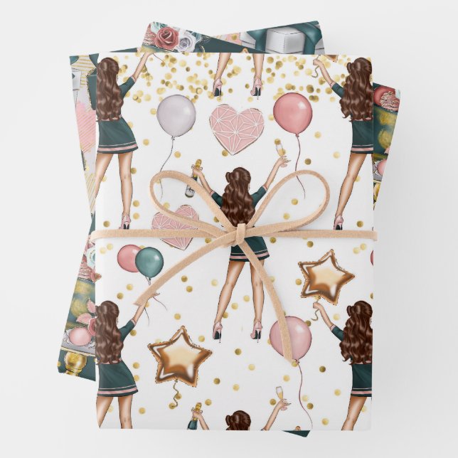 Hoja De Papel De Regalo Birthday Pattern  (In situ)