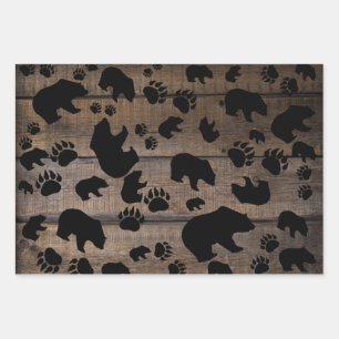 Hoja De Papel De Regalo Black Bear Black Bear Papers