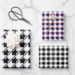 Hoja De Papel De Regalo Black Blue White Houndstone