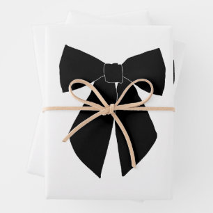Hoja De Papel De Regalo Black Bow