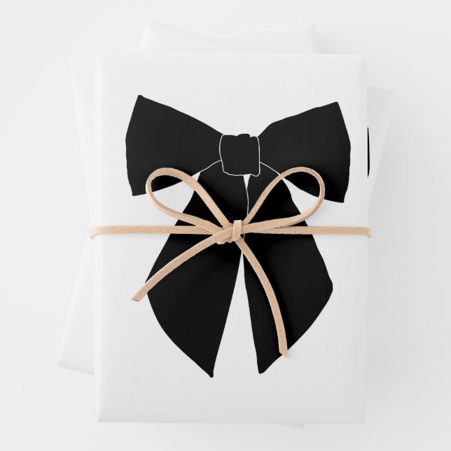 Hoja De Papel De Regalo Black Bow (In situ)