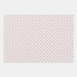 Hoja De Papel De Regalo Blanco rojo negro y punteado