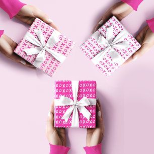 Hoja De Papel De Regalo Blanco rosa rosado del El día de San Valentín de X