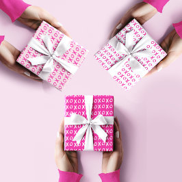 Hoja De Papel De Regalo Blanco rosa rosado del El día de San Valentín de X