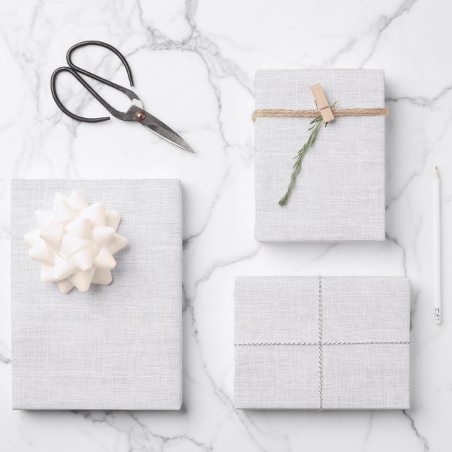 Hoja De Papel De Regalo Blanco Texturizado (Anverso)