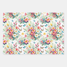 Hoja De Papel De Regalo Bloom botánico caprichoso 3