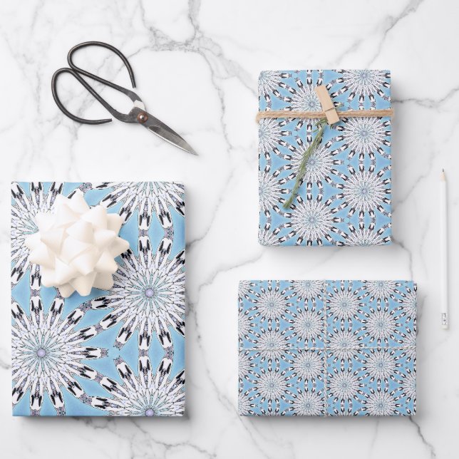 Hoja De Papel De Regalo Bloom de invierno indígena (Anverso)