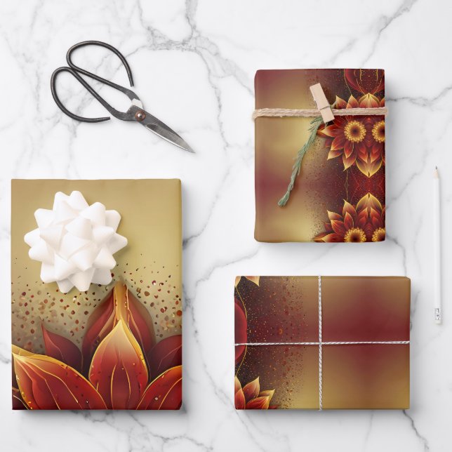 Hoja De Papel De Regalo Bloom Eterno: Una celebración eterna del amor (Anverso)