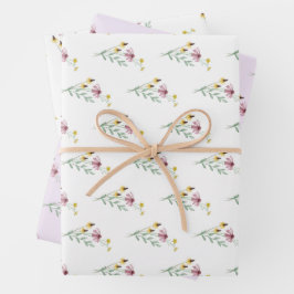 Hoja De Papel De Regalo Bloom Wildflower Garden Baby Shower
