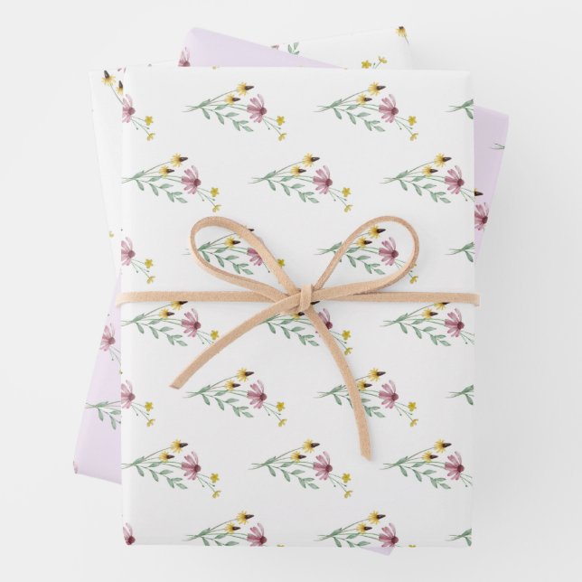 Hoja De Papel De Regalo Bloom Wildflower Garden Baby Shower (In situ)