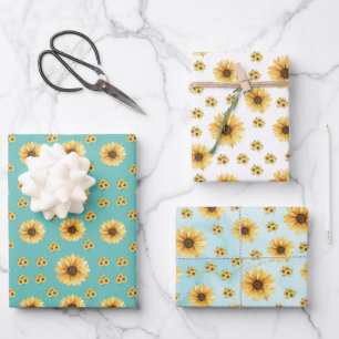 Hoja De Papel De Regalo Bloomind sunflowers in the garden