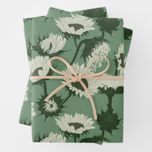 Hoja De Papel De Regalo Bloque de madera Imprimir blanco giratorio