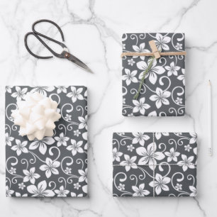 HOJA DE PAPEL DE REGALO BLUE HAWAII (PEWTER)