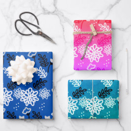 Hoja De Papel De Regalo Blue leaves romantic garden
