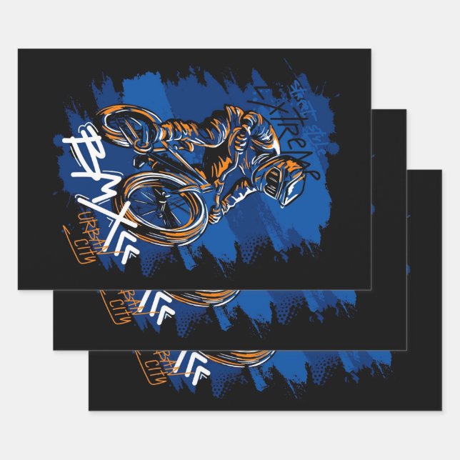 Hoja De Papel De Regalo Bmx Bicycle Urban Graffiti streetwear  (Set)