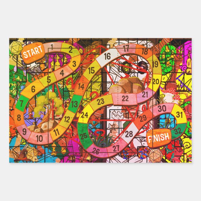 Hoja De Papel De Regalo Board Game (Anverso)