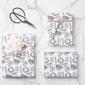 Hoja De Papel De Regalo Bocetos de Oftalmología