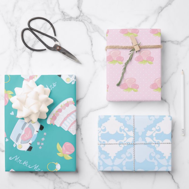 Hoja De Papel De Regalo Boda (Anverso)