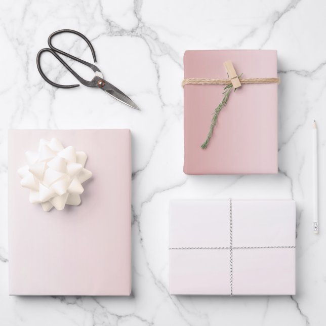 Hoja De Papel De Regalo Boda blanco de Rubor (Anverso)