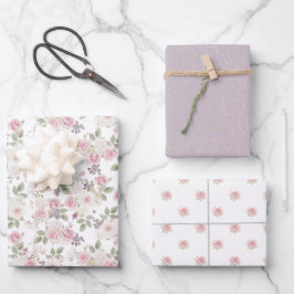Hoja De Papel De Regalo Boda de encaje floral y dorado
