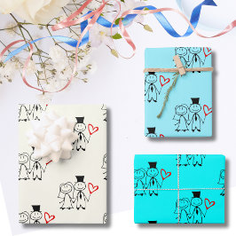 Hoja De Papel De Regalo Boda de globo de corazón de amor