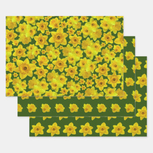 Hoja De Papel De Regalo Boda de la primavera amarilla