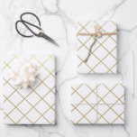 Hoja De Papel De Regalo Boda de patrón de abstracto geométrico de oro clás<br><div class="desc">La entrega de regalos bodas en un patrón abstracto geométrico falso de oro hace una presentación impresionante. Ideal para recién casados,  duchas de novias,  duchas de bodas,  casas nuevas,  duchas de compromiso y más.</div>