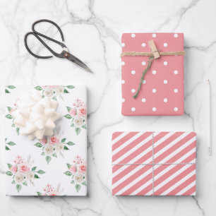 Hoja De Papel De Regalo Boda Floral Melocotón