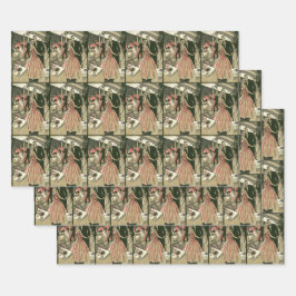 Hoja De Papel De Regalo Boda Vintage Art Déco, Primer Baile de Recién Casa