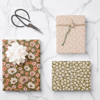 Hoja De Papel De Regalo Bohemian romantic floral wedding shower